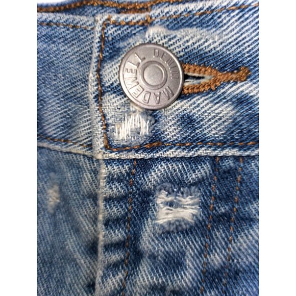 Madewell Women's The Perfect Jean High Rise Distressed Shorts Light Wash  Sz 2 - Picture 5 of 11